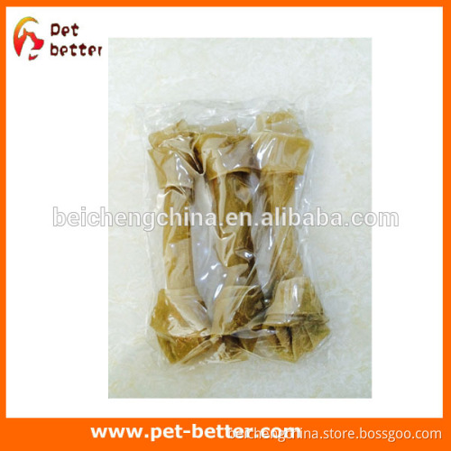 2.5inch rawhide dog knotted bone as pet toys,treats,chews